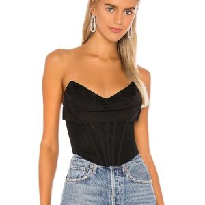 NBD Hailee Bustier Top in Black